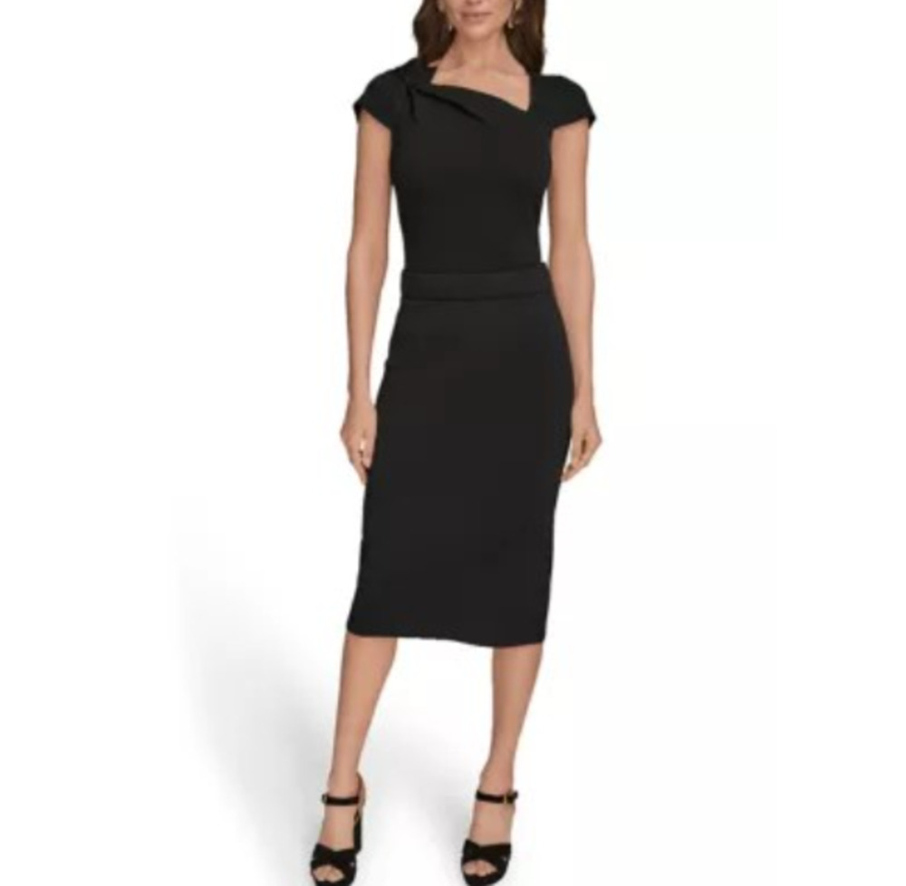 Donna Karan New York Women's Straight Sweater Skirt Black Size S 3932